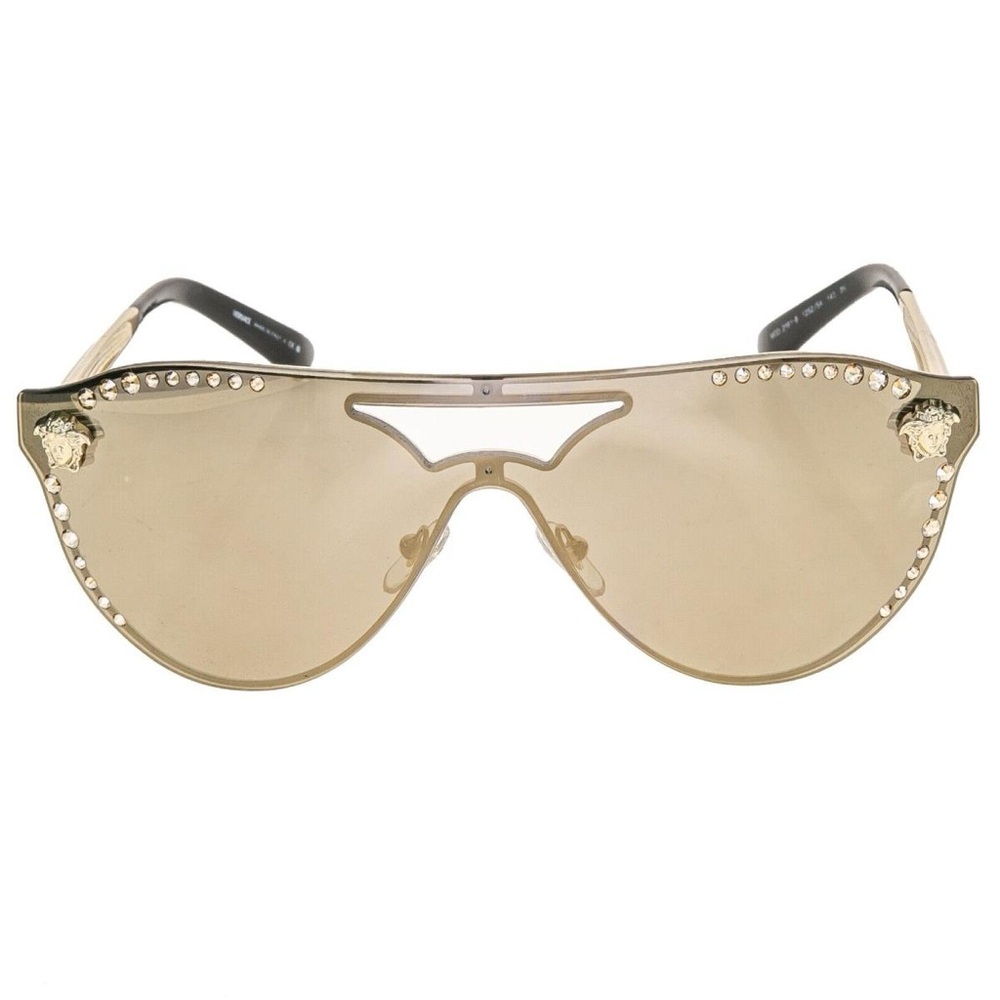 VERSACE Medusa Crystal mirror sunglasses